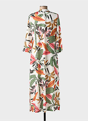 Robe longue imprimé fleurs manches 3/4 vert FUEGO WOMAN femme