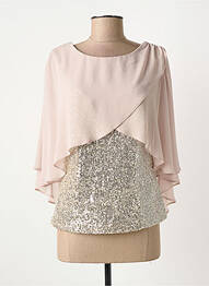 Top coupe fluide manches courtes beige JOSEPH RIBKOFF femme