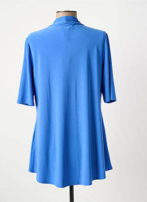 Top stretch manches courtes bleu JOSEPH RIBKOFF femme
