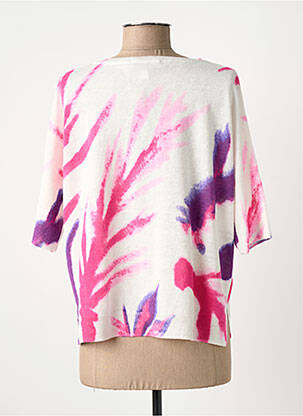 Pull col v manches courtes rose ESTHEME femme
