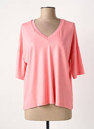 T-shirt manches mi-longues manches courtes rose FUEGO WOMAN femme