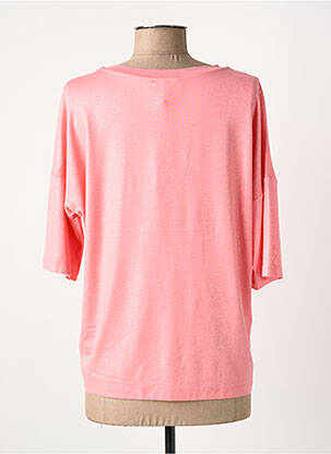 T-shirt col v manches courtes rose FUEGO WOMAN femme
