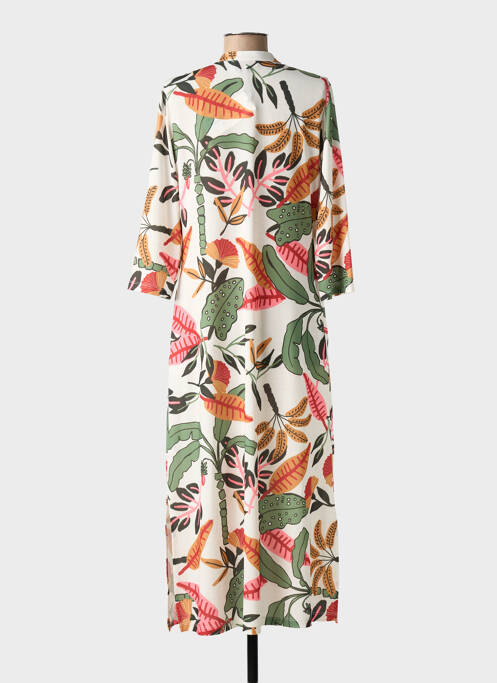 Robe longue imprimé fleurs manches 3/4 vert FUEGO WOMAN femme