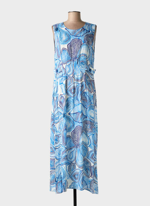 Robe mi-longue sans manche sans manche bleu DIANA GALLESI femme