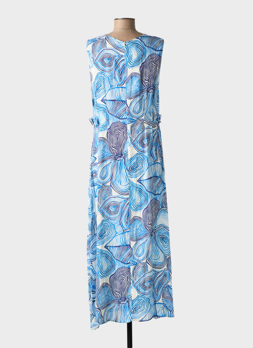 Robe mi-longue sans manche sans manche bleu DIANA GALLESI femme