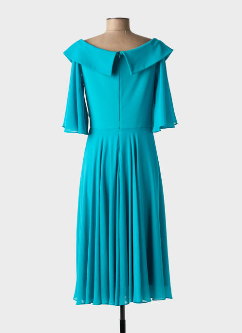 Robe mi-longue manches 3/4 manches 3/4 bleu JOSEPH RIBKOFF femme