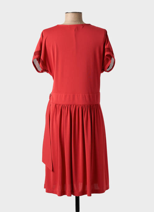 Robe courte manches courtes manches courtes orange ANANKE femme