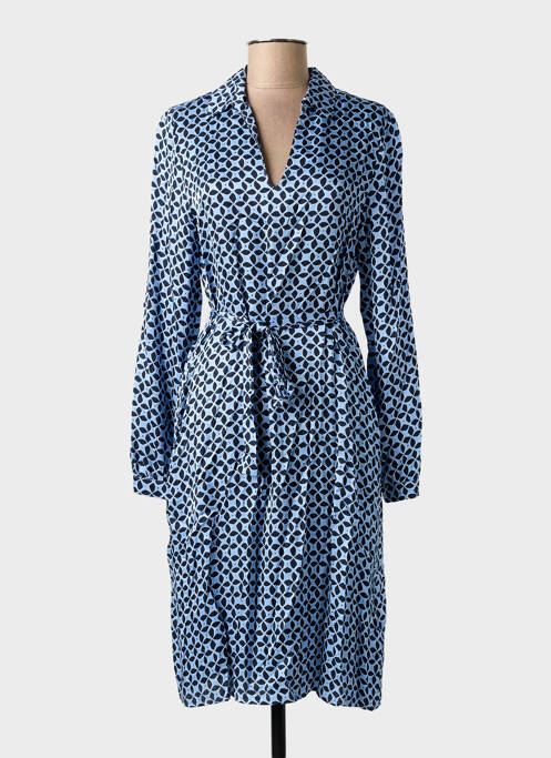 Robe mi-longue imprimé fantaisie manches longues bleu GERRY WEBER femme