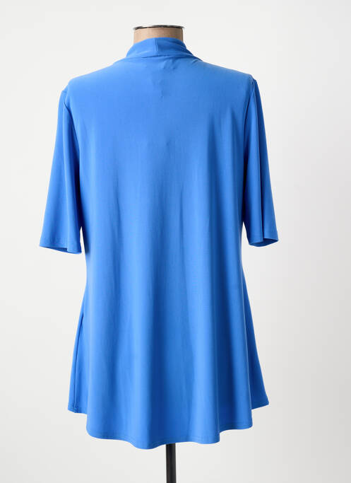 Top tissage jersey manches courtes bleu JOSEPH RIBKOFF femme