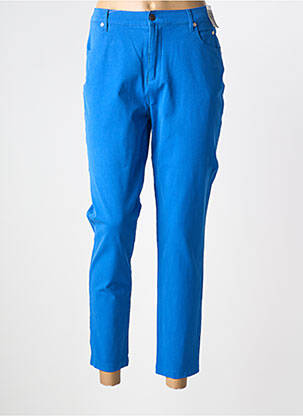 Pantalon 7/8 stretch taille normale bleu MARBLE femme