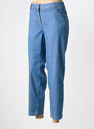 Jeans coupe droite stretch taille normale bleu BASLER femme