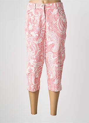 Pantacourt stretch taille normale blanc ADELINA BY SCHEITER femme