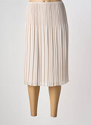 Jupe mi-longue coupe droite beige SOMMERMANN femme