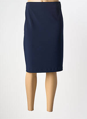 Jupe mi-longue coupe droite bleu JOSEPH RIBKOFF femme