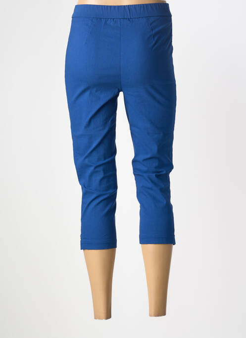 Pantacourt stretch taille normale bleu ADELINA BY SCHEITER femme
