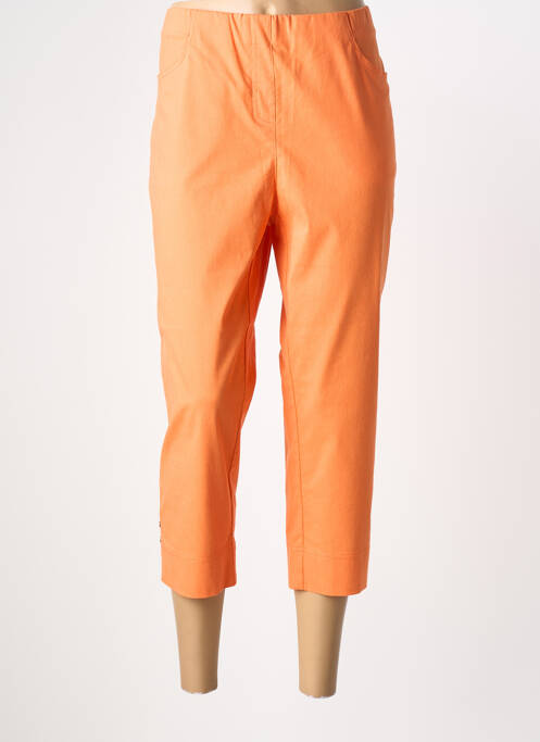 Pantacourt stretch taille normale orange ADELINA BY SCHEITER femme
