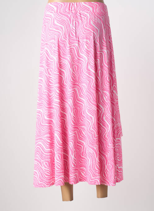 Jupe longue tissage crêpe rose MARBLE femme