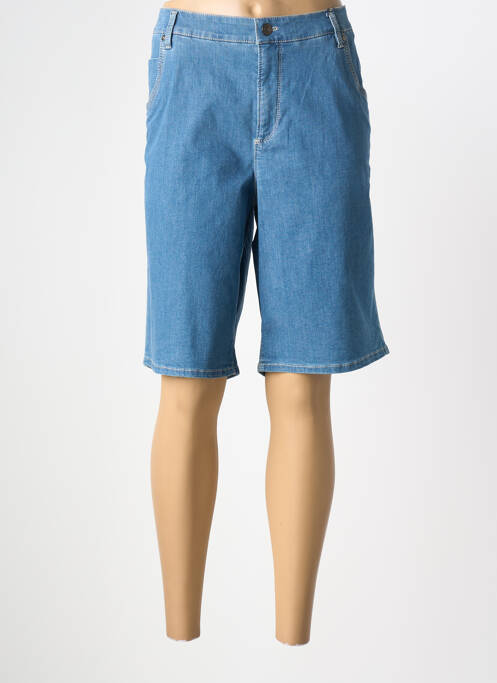 Bermuda coupe droite taille normale bleu GARDEUR femme