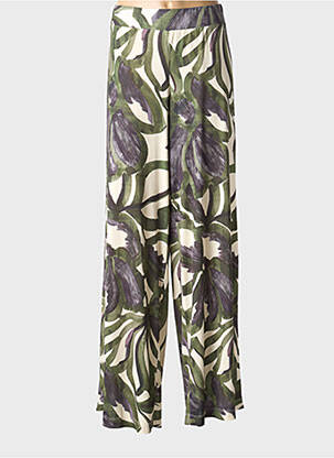 Pantalon droit stretch taille normale vert DIANA GALLESI femme