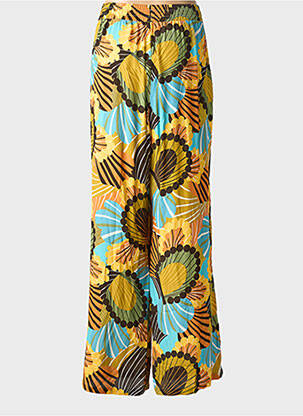 Pantalon large tissage crêpe taille normale jaune DIANA GALLESI femme