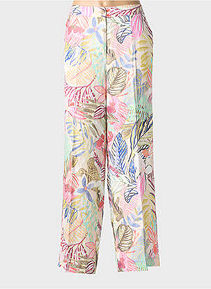 Pantalon large fermeture zippée sous rabat boutonné taille normale rose GERRY WEBER femme