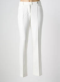 Pantalon droit stretch taille normale blanc BASLER femme