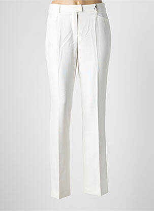 Pantalon droit stretch taille normale blanc BASLER femme