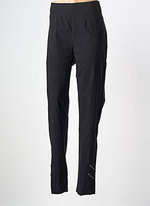 Pantalon droit stretch taille normale noir CHALOU femme