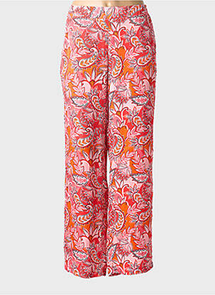 Pantalon droit taille élastique taille normale rose ADELINA BY SCHEITER femme