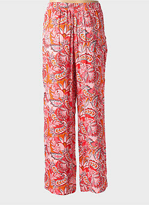 Pantalon droit taille élastique taille normale rose ADELINA BY SCHEITER femme