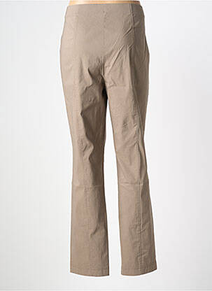 Pantalon droit stretch taille normale marron ADELINA BY SCHEITER femme