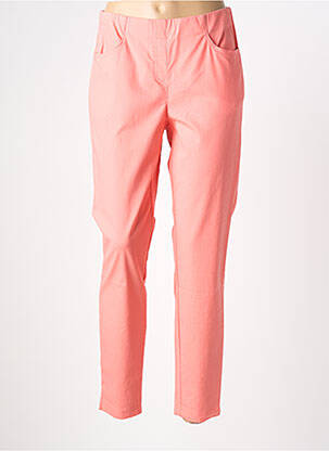 Pantalon droit stretch taille normale orange ADELINA BY SCHEITER femme