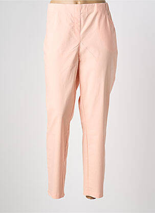 Pantalon droit stretch taille normale rose ADELINA BY SCHEITER femme