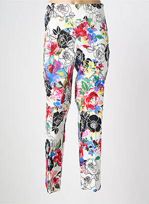 Pantalon droit stretch taille normale blanc JOSEPH RIBKOFF femme