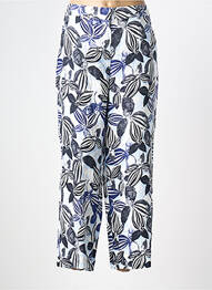 Pantalon droit fermeture zippée sous rabat boutonné taille normale bleu GERRY WEBER femme