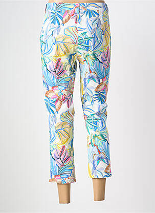 Pantacourt stretch taille normale bleu ADELINA BY SCHEITER femme
