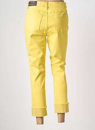 Pantalon 7/8 stretch taille normale jaune JOSEPH RIBKOFF femme