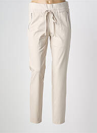 Pantalon slim taille élastique taille normale beige ADELINA BY SCHEITER femme