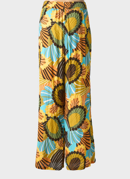 Pantalon large tissage crêpe taille normale jaune DIANA GALLESI femme