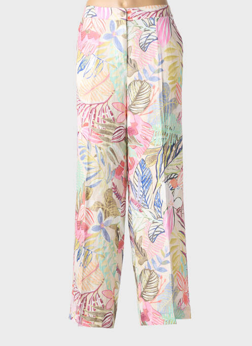 Pantalon large fermeture zippée sous rabat boutonné taille normale rose GERRY WEBER femme