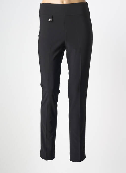 Pantalon droit stretch taille normale noir FUEGO WOMAN femme