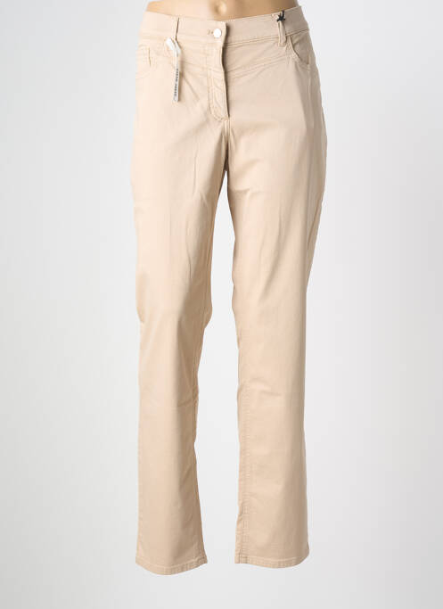 Pantalon droit stretch taille normale beige GERRY WEBER femme