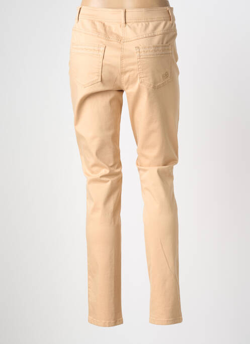 Pantalon slim tissage popeline taille normale beige BASLER femme