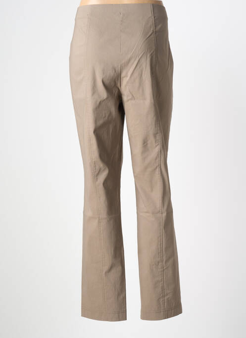 Pantalon droit stretch taille normale marron ADELINA BY SCHEITER femme