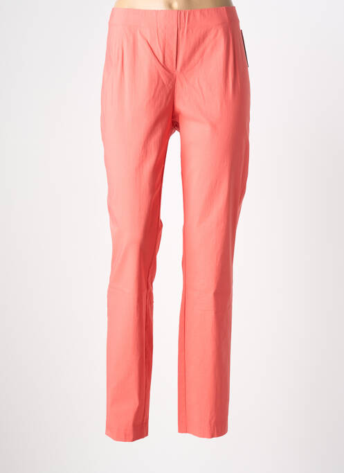 Pantalon droit stretch taille normale orange ADELINA BY SCHEITER femme