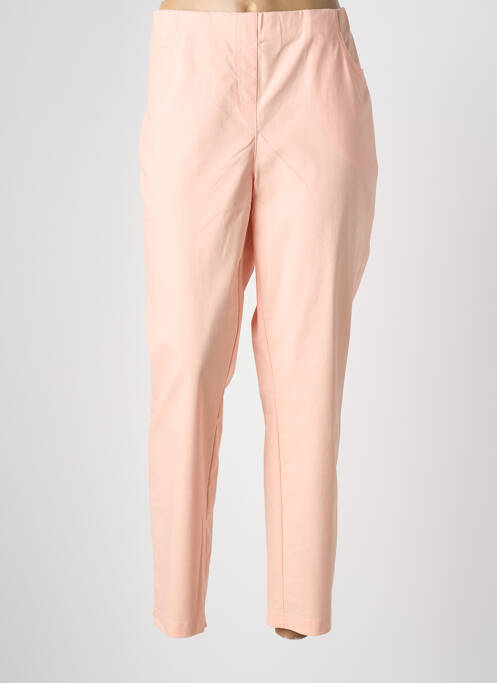 Pantalon droit stretch taille normale rose ADELINA BY SCHEITER femme