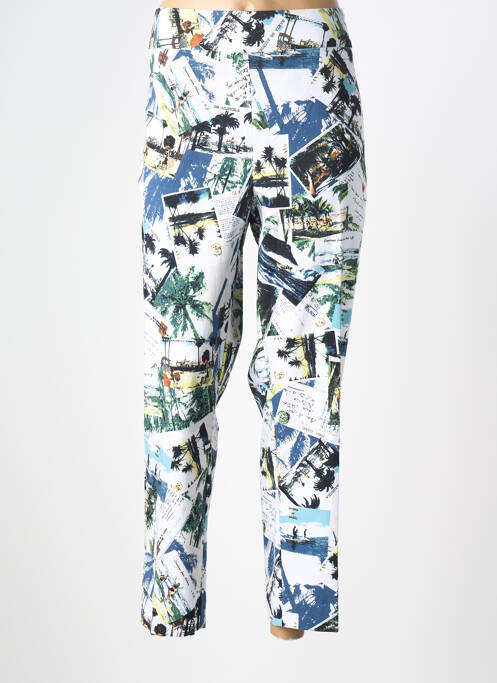 Pantalon droit stretch taille normale blanc JOSEPH RIBKOFF femme