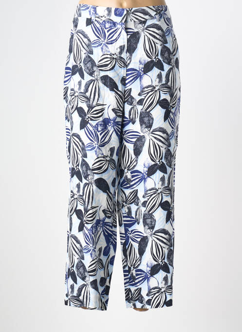 Pantalon droit fermeture zippée sous rabat boutonné taille normale bleu GERRY WEBER femme