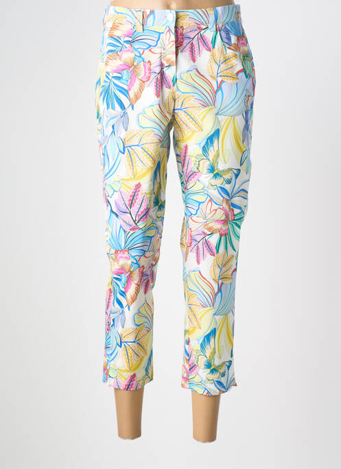 Pantacourt stretch taille normale bleu ADELINA BY SCHEITER femme