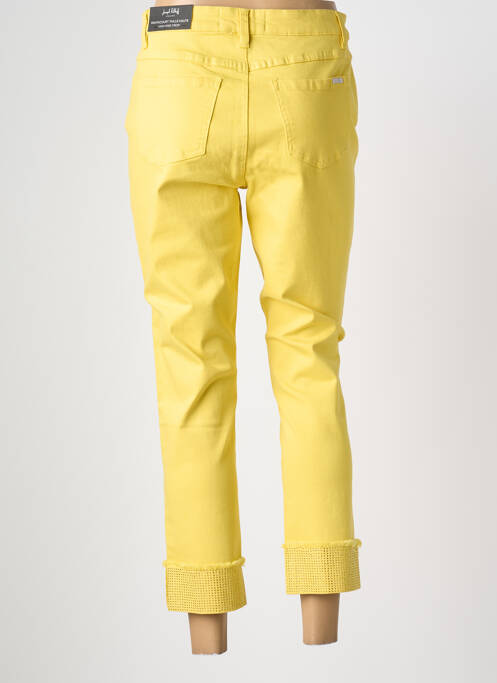 Pantalon 7/8 stretch taille normale jaune JOSEPH RIBKOFF femme